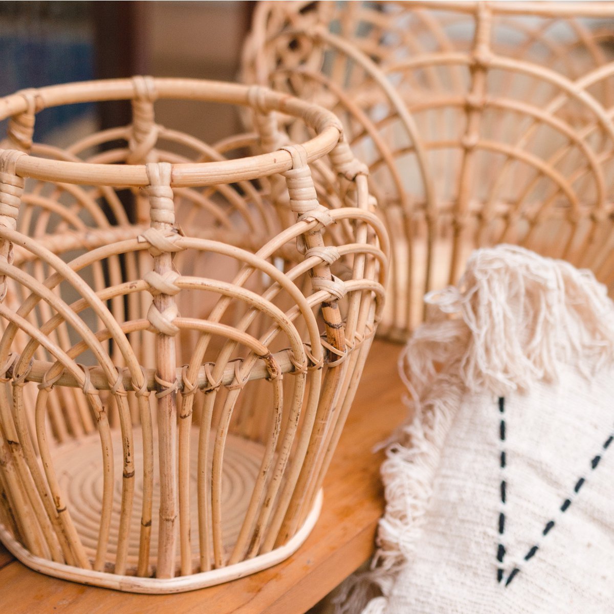 Plant basket | Laundry basket | Rattan storage basket RAHINA (3 sizes)