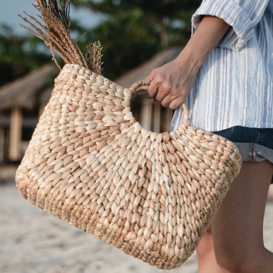 Woven summer bag | Shopping bag SAMBAS made from Water Hyacinth